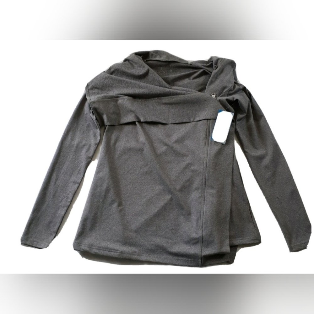 Aspire Athleisure Women's Heather Gray Zip-Up Jacket Gray Size XS New